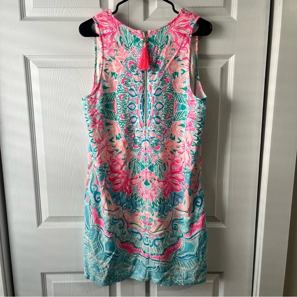 Lilly Pulitzer Blue and Pink Sleeveless Dress - Picture 7 of 7
